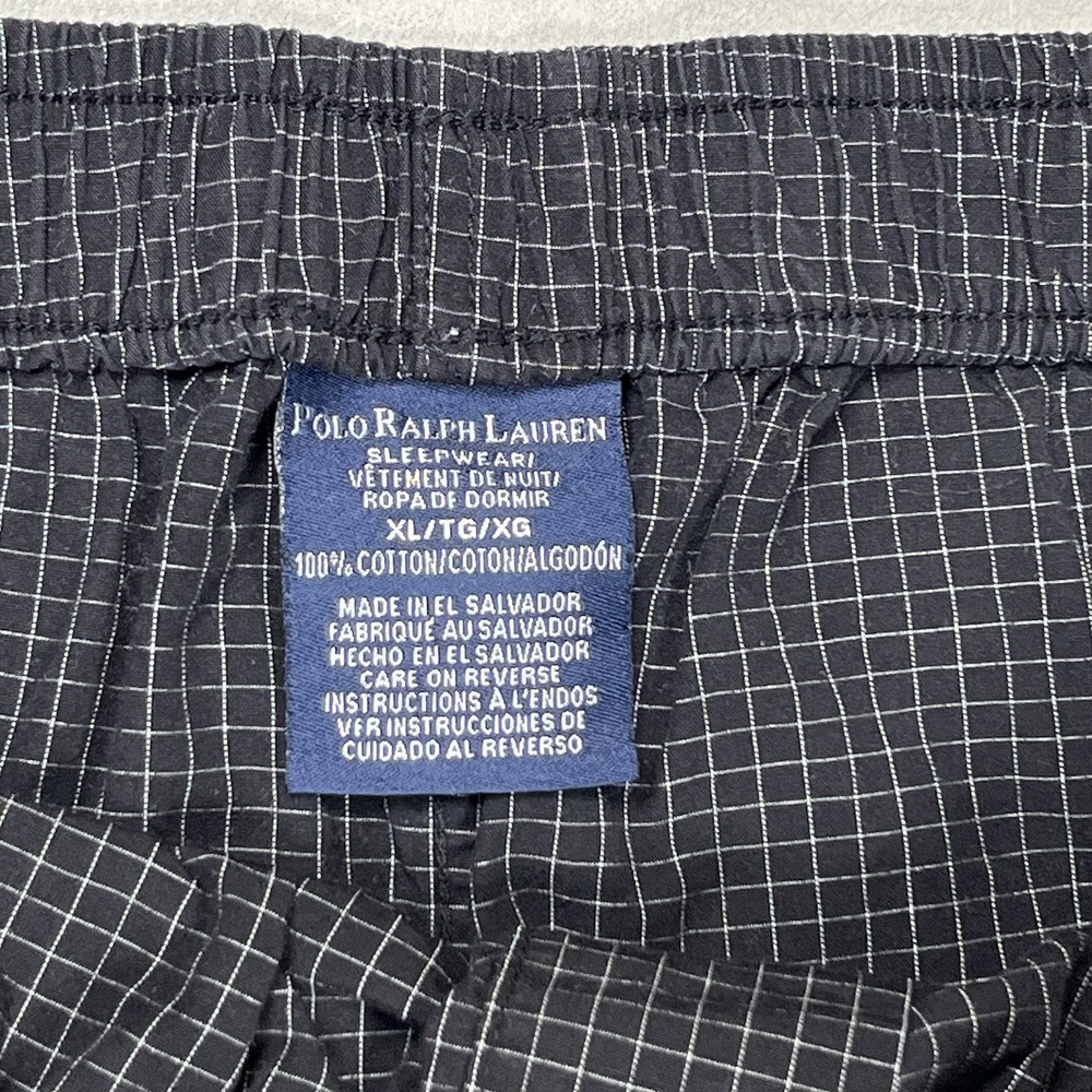 Polo Ralph Lauren Soho Black Check Plaid Pajama Pants Sz XL Comfort‎ 24" Inseam - Picture 4 of 8